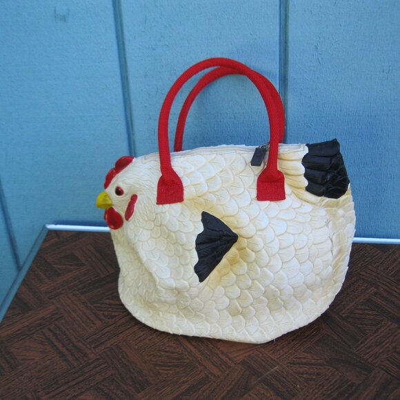 Chiq Rubber Chicken Rooster Purse Bag - Picture 1 of 2